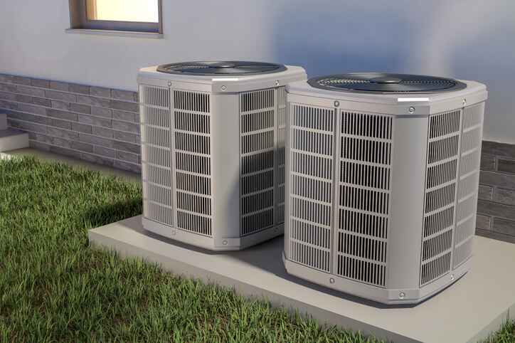 Heat Pumps installed outside home