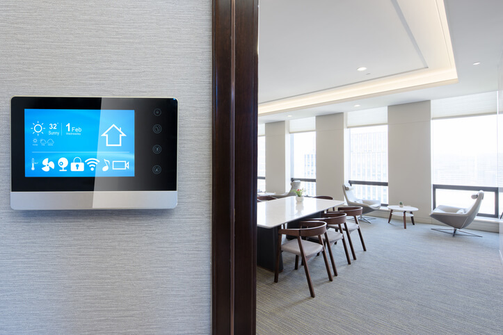 smart thermostat in office